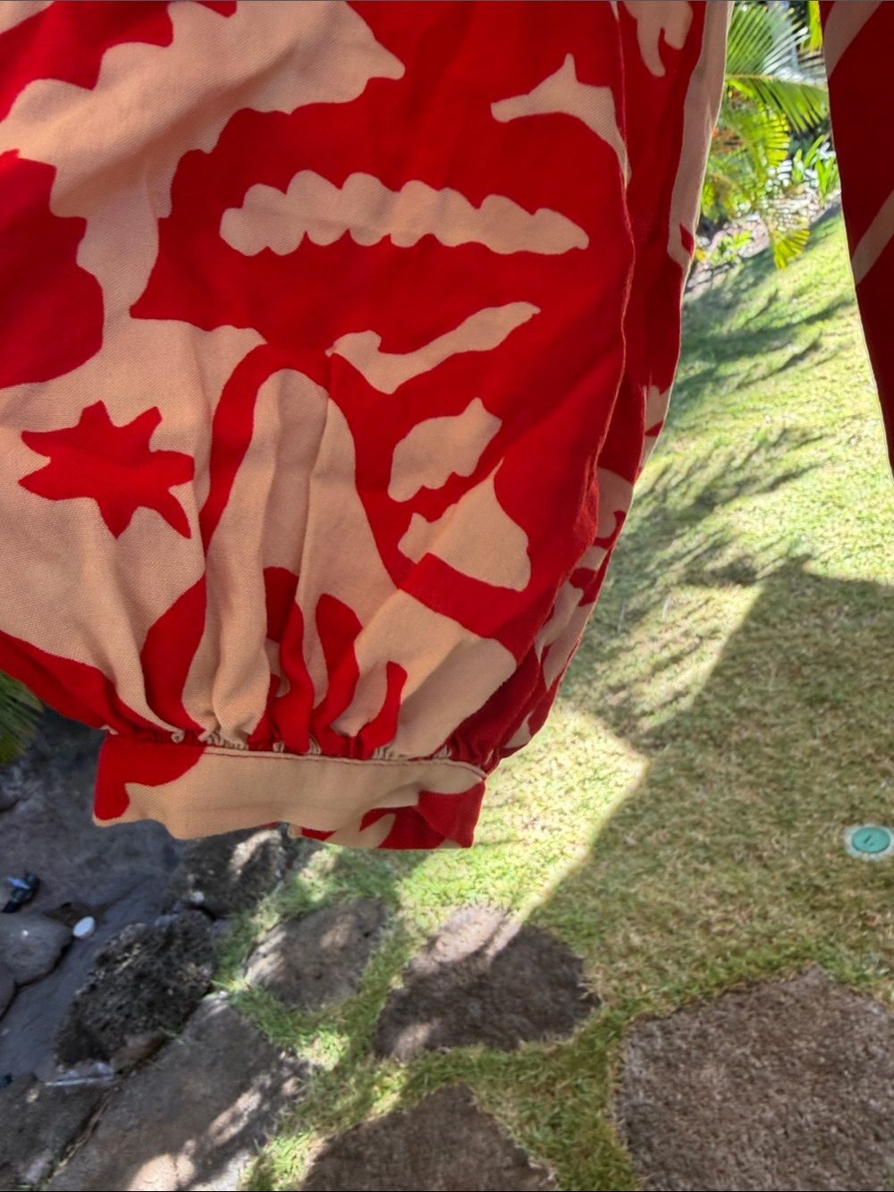H&M Red and Cream Floral Maxi Dress - Picture 4 of 6